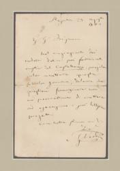 Lot #494 Giuseppe Verdi: Sending regrets for 