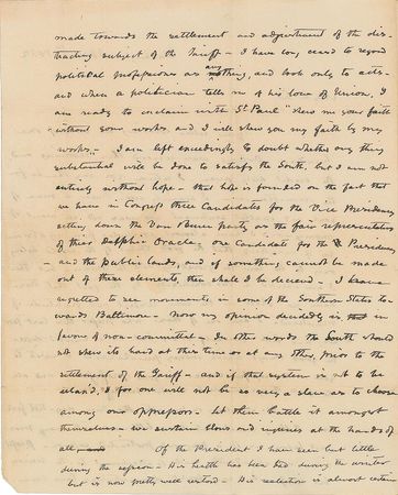 Lot #5 John Tyler: Tyler weighs in on North-South relations, Andrew Jackson, and the 1832 election while quoting St. Paul - Image 3