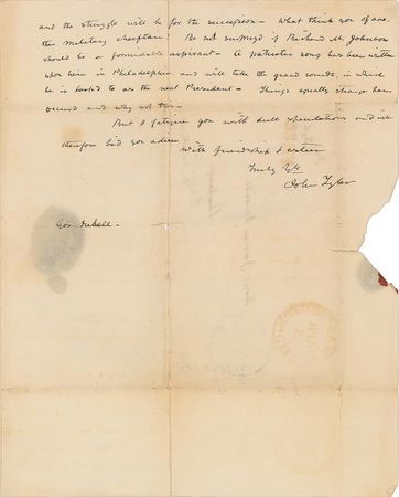 Lot #5 John Tyler: Tyler weighs in on North-South relations, Andrew Jackson, and the 1832 election while quoting St. Paul - Image 5