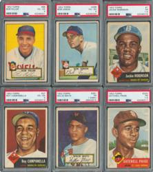 Lot #1101 1952-53 Topps Collection with Near 1953 Card Set and (7) PSA Graded Baseball Card Set - Image 1