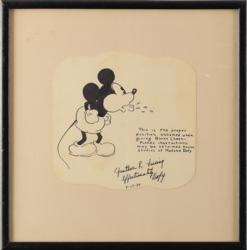 Lot #649 Walt Disney: Superlative early Disney portrait inscribed to his trusted attorney - Image 3
