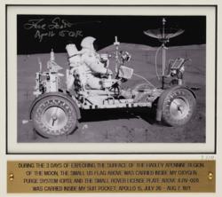 Lot #433 Dave Scott: Dave Scott's flown flag and license plate, which spent three days on the lunar surface - Image 2