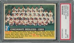 Lot #1107 1956 Topps #90 Redlegs Team (Dated) - PSA NM-MT 8 - Six Higher! Sports Card - Image 1