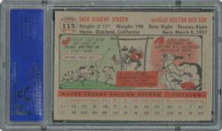 Lot #1103 1956 Topps #115 Jackie Jensen - PSA MINT 9 - one Higher! Sports Card - Image 2