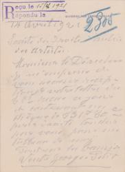 Lot #610 Claude Monet Handwritten Letter Signed - Image 2