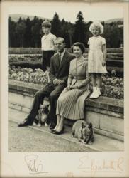 Lot #204 Queen Elizabeth II and Prince Philip Signed Photograph - Image 1