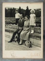 Lot #204 Queen Elizabeth II and Prince Philip Signed Photograph - Image 2