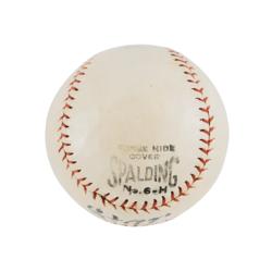 Lot #1123 Babe Ruth: Ultra-clean circa 1927 single-signed baseball, boasting a bold, early autograph - Image 2