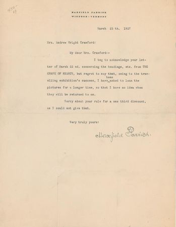 Lot #599 Maxfield Parrish - Image 1