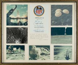 Lot #439 Apollo 16 Photograph Display - Image 1