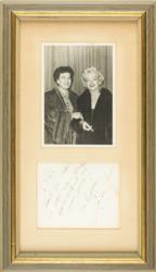 Lot #910 Marilyn Monroe Signature Signature - Image 1