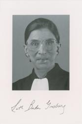 Lot #246 Ruth Bader Ginsburg Signed Photograph