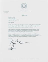 Lot #33 George W. Bush Letter and Stone - Image 3
