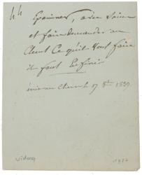 Lot #305 Eugène François Vidocq Handwritten Notes - Image 2