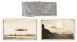 Lot #375 Hindenburg Disaster: Huge silver swatch of the Hindenburg, with archive of first generation eyewitness photos - Image 1