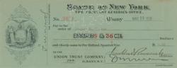 Lot #20 Franklin D. Roosevelt Check
