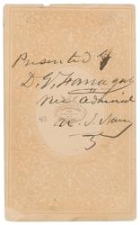 Lot #314 David G. Farragut Signed Photograph - Image 2