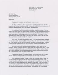 Lot #336 Desmond Doss Typed Letter Signed - Image 1