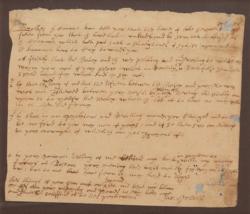 Lot #158 Thomas Prence: Rare 17th-century autograph by the longtime governor of Plymouth Colony - Image 1
