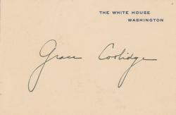 Lot #54 Calvin and Grace Coolidge White House Cards - Image 2