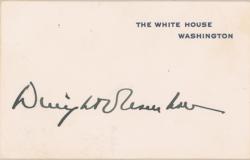 Lot #55 Dwight D. Eisenhower White House Card - Image 1