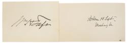 Lot #125 William and Helen Taft Signatures - Image 1