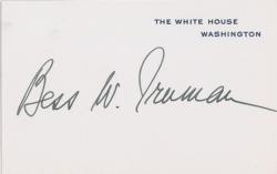Lot #132 Harry and Bess Truman White House Cards - Image 2