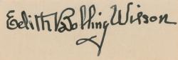 Lot #148 Woodrow and Edith Wilson Signatures - Image 2