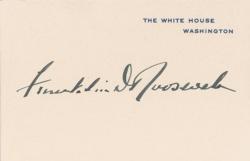 Lot #116 Franklin D. Roosevelt White House Card - Image 1