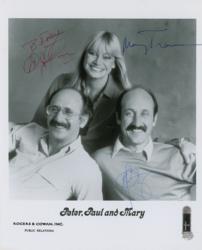 Lot #809 Peter, Paul, and Mary Signed Photographs - Image 2