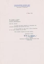 Lot #366 William Hood Simpson Signed Photograph and Typed Letter Signed - Image 2