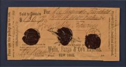Lot #308 Henry Wells and James Fargo Signed Document - Image 3