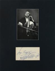 Lot #781 Gregor Piatigorsky Signed Musical Quote - Image 1