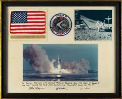 Lot #429 Apollo 15 Flown Flag - Image 1