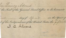 Lot #35 John Quincy Adams Signature