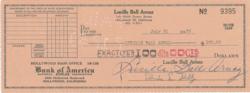 Lot #925 Lucille Ball and Desi Arnaz Checks - Image 1