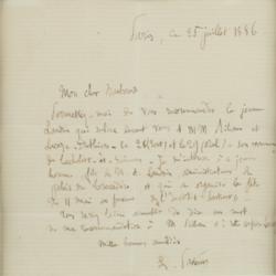 Lot #190 Louis Pasteur Handwritten Letter Signed - Image 1