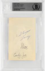 Lot #1081 Three Stooges Signatures - Image 1