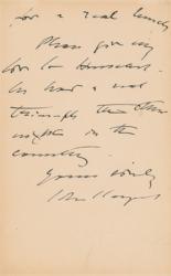 Lot #644 John Singer Sargent Handwritten Letter Signed - Image 2