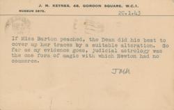 Lot #194 John Maynard Keynes: Keynes on Isaac Newton: 