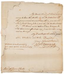 Lot #150 John Hancock: Hancock writes to a Lexington pastor, whose home he visited on the night of Paul Revere's ride - Image 1