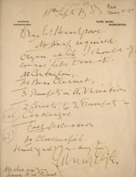 Lot #728 Edward Elgar Handwritten Letter Signed - Image 1
