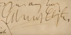 Lot #728 Edward Elgar Handwritten Letter Signed - Image 2