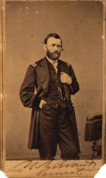 Lot #312 Civil War Generals: Remarkable display with signed portraits of the Civil War's leading generals: Grant, Lee, Meade, Sherman, and Beauregard - Image 1