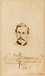 Lot #312 Civil War Generals: Remarkable display with signed portraits of the Civil War's leading generals: Grant, Lee, Meade, Sherman, and Beauregard - Image 3