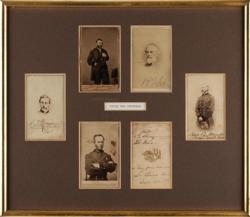 Lot #312 Civil War Generals: Remarkable display with signed portraits of the Civil War's leading generals: Grant, Lee, Meade, Sherman, and Beauregard - Image 7
