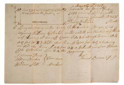 Lot #208 Daniel Boone: Settled in Kentucky, Boone works as a land surveyor in 1787 - Image 1