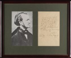 Lot #740 Richard Wagner Handwritten Letter Signed - Image 1