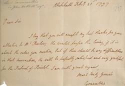 Lot #311 Charles Cornwallis Handwritten Letter Signed - Image 1