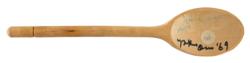 Lot #748 Beatles: John Lennon and Yoko Ono: 'Noisemaker' wooden spoon signed by Lennon and Ono - Image 1